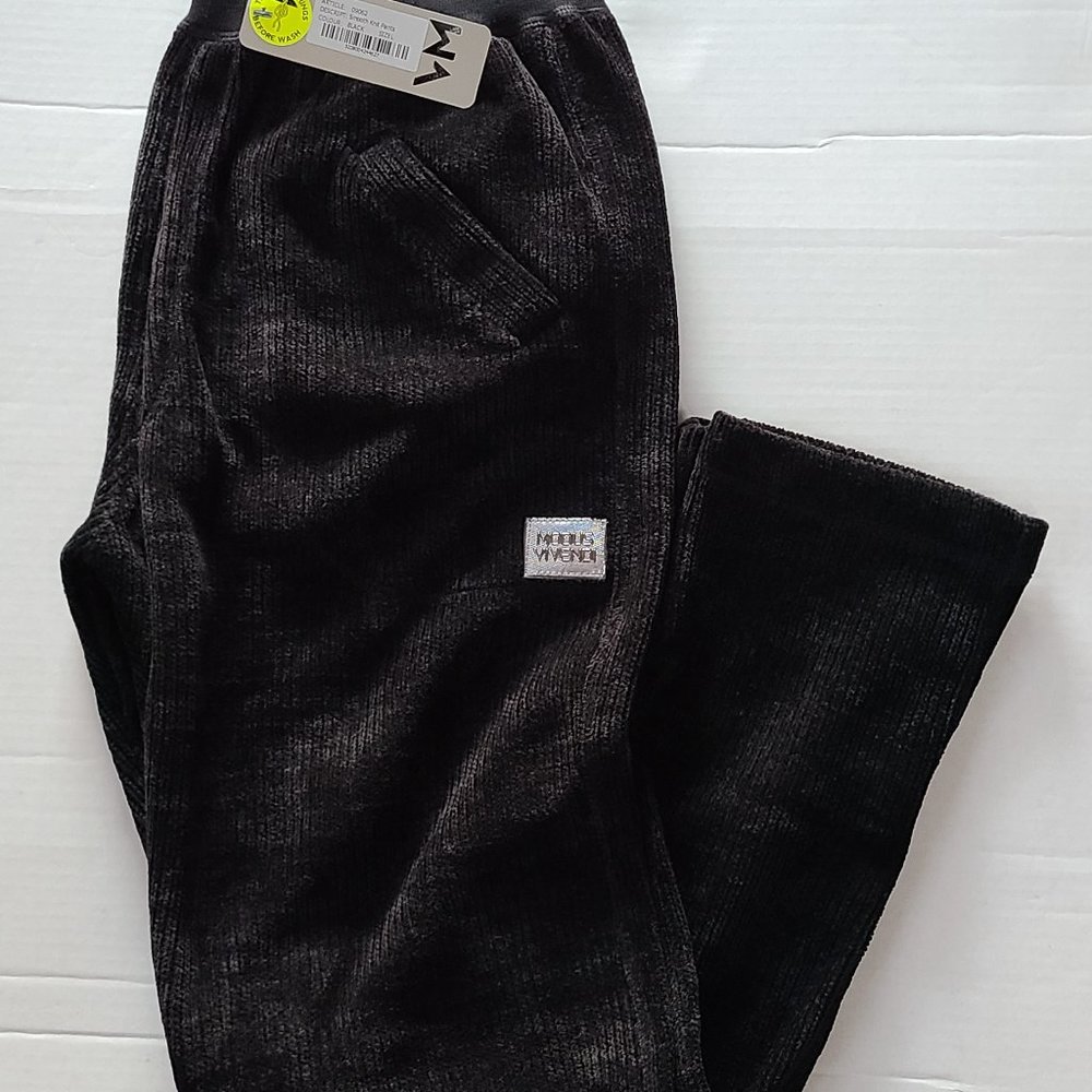 NEW Modus Vivendi Smooth Knit Pants - Black - Size L